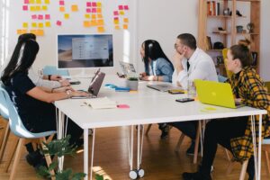 sales team in boardroom